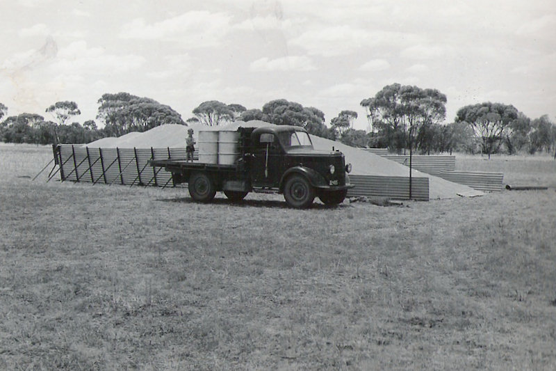 The harvest ready for transport to Wubin